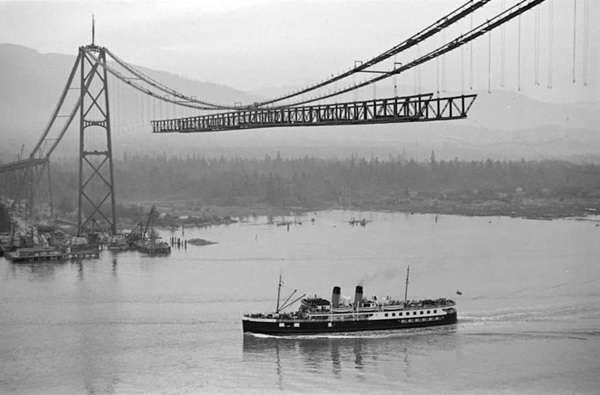 Lions Gate bridge 1938