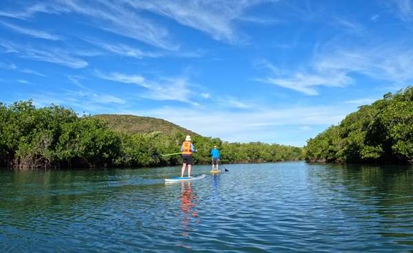 Barra de Patosi lagoon paddle board