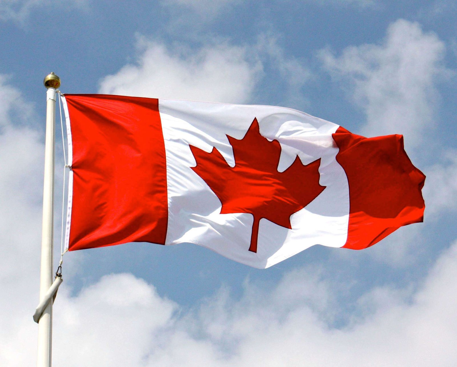The flag of Canada, symbolizing the country’s unity, history, and identity.