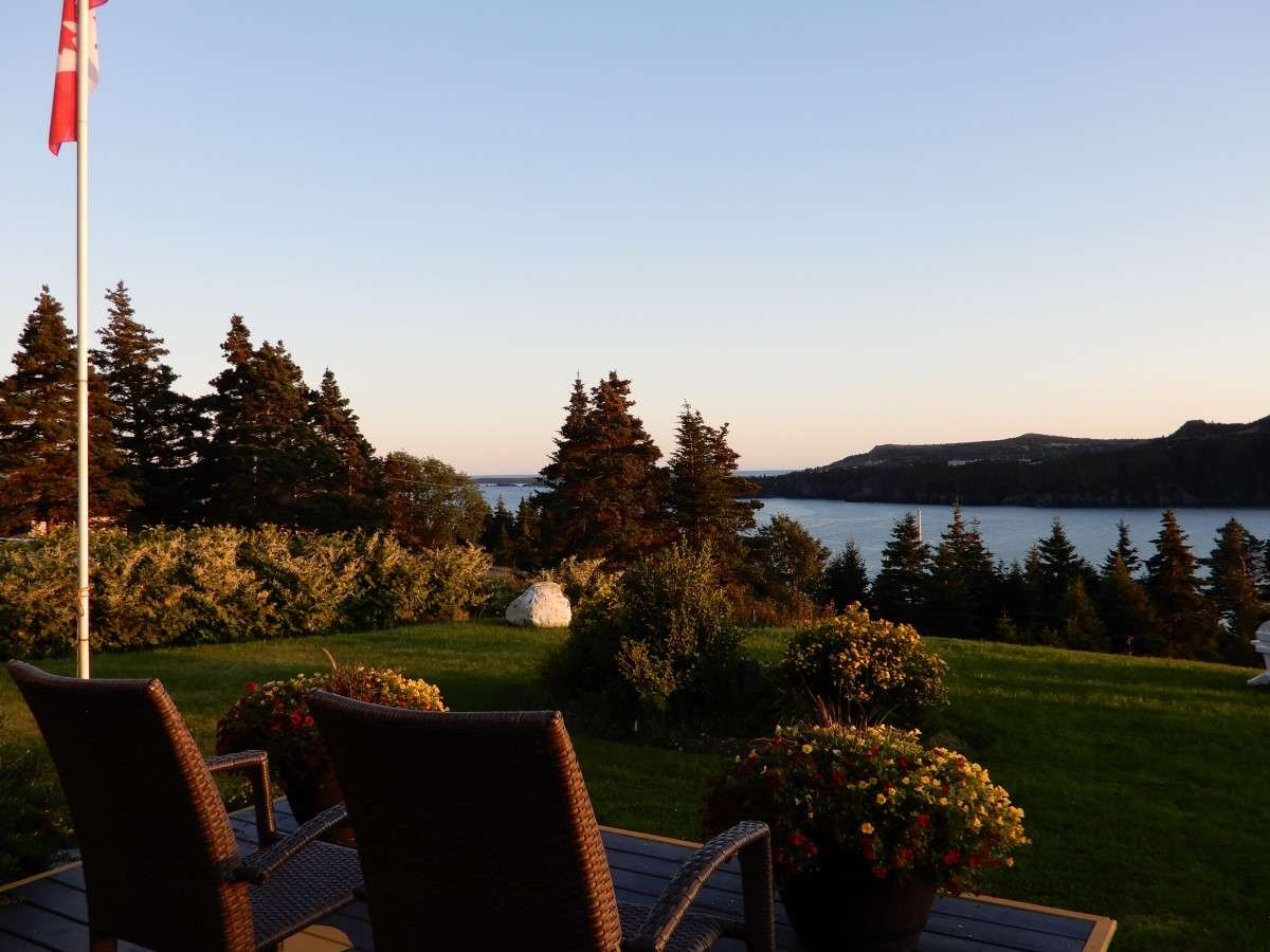 Stunning ocean view from the Inn on Capelin Bay, providing guests with a tranquil seaside experience.