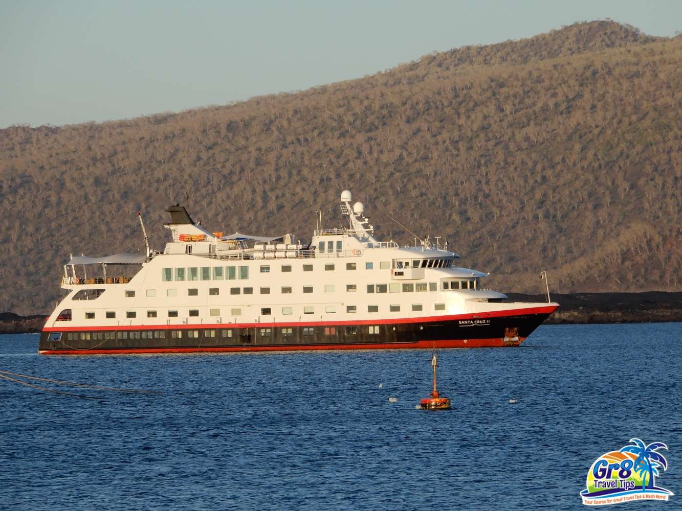 The Santa Cruz II expedition ship, offering guided tours and immersive experiences in the Galapagos.
