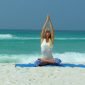 Yoga on Beach 85x85